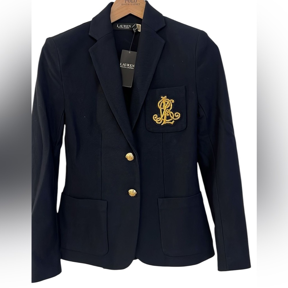 Lauren Ralph Lauren Bullion Jacquard Blazer Lauren Navy - Picture 9 of 9